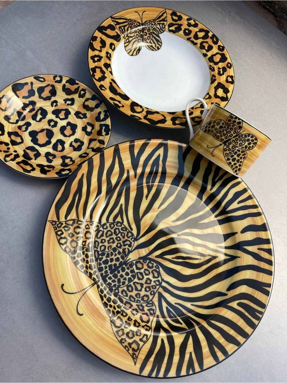 Animal Print Leopard Print Dish set Mikasa Metamorphosis